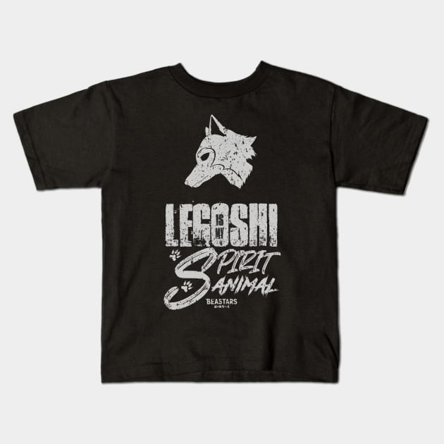 BEASTARS: LEGOSHI IS MY SPIRIT ANIMAL (GRUNGE STYLE) Kids T-Shirt by FunGangStore